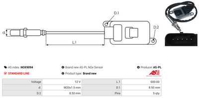 SENZOR NOX INJECTIE ADITIV AS-PL NOX9094 2