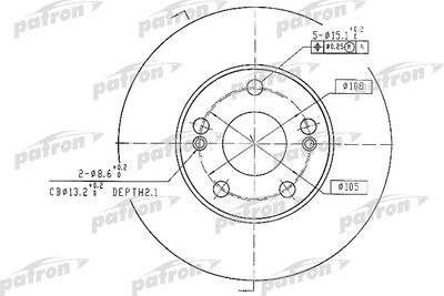 Тормозной диск PATRON PBD1036 для RENAULT SAFRANE