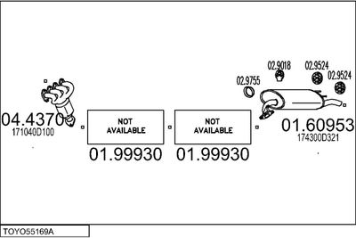 SISTEM DE ESAPAMENT MTS TOYO55169A018040