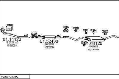 SISTEM DE ESAPAMENT MTS VW0077239A001666