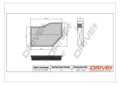 Filtr powietrza DR!VE+ DP1110.10.0786