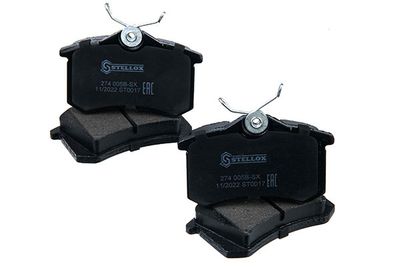 комплект спирачно феродо, дискови спирачки STELLOX 1629 000B-SX