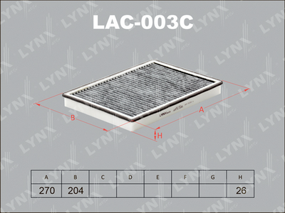 LYNXauto LAC-003C Фильтр салона  для CHEVROLET  (Шевроле Каптива)