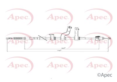 APEC Cable Pull, parking brake CAB1494