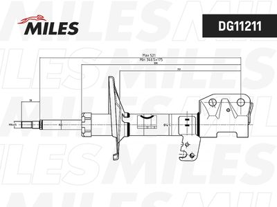 Амортизатор MILES DG11211 для TOYOTA ALLION