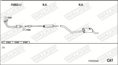 Изпускателна система WALKER VW20058