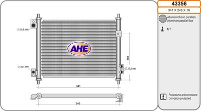 AHE 43356 Радиатор кондиционера  для NISSAN CABSTAR (Ниссан Кабстар)
