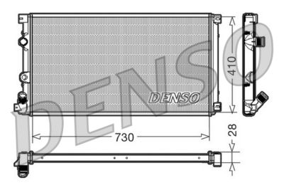 Радиатор, охлаждение двигателя DENSO DRM23090 для OPEL ARENA