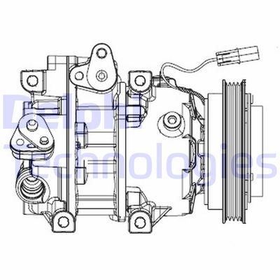 Компрессор, кондиционер DELPHI CS20493 для HYUNDAI MATRIX
