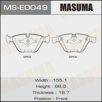 Комплект тормозных колодок MASUMA MS-E0049 для BMW 6