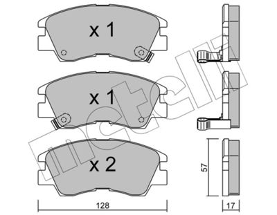 Brake Pad Set, disc brake 22-0115-0