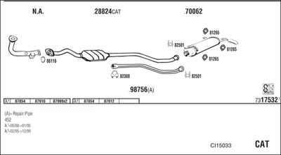 ABGASANLAGE WALKER CI15033