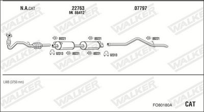 Изпускателна система WALKER FO80180A