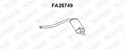 VENEPORTE FA25749 Глушитель выхлопных газов  для FIAT PANDA (169_) 1.2 4x4 (169.AXB2A)