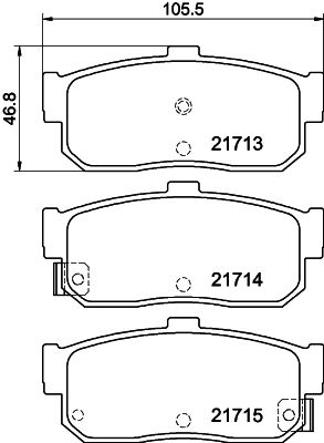 Комплект тормозных колодок, дисковый тормоз HELLA 8DB 355 027-251 для NISSAN 100NX