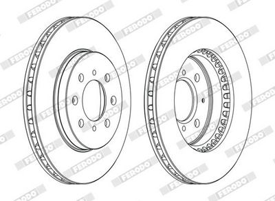 BREMSSCHEIBE FERODO DDF1281C 1
