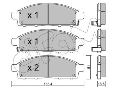 Комплект тормозных колодок, дисковый тормоз CIFAM 822-791-0 для FIAT FULLBACK