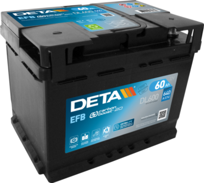 Стартерная аккумуляторная батарея DETA DL600 для RENAULT KAPTUR