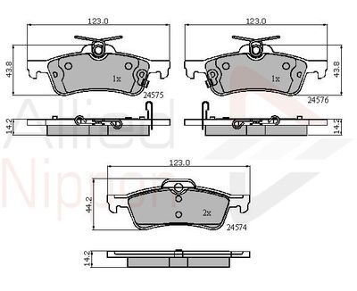 Комплект тормозных колодок, дисковый тормоз COMLINE ADB31657 для DAIHATSU CHARADE