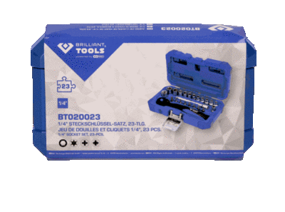 Brilliant Tools BT020023 Souprava nástrčných klíčů 1/4", 23dílná