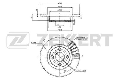 Тормозной диск ZEKKERT BS-6299 для TOYOTA SPRINTER
