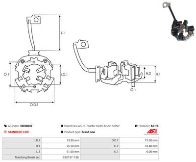 Vorschau Halter, Kohlebürsten Ansicht 2