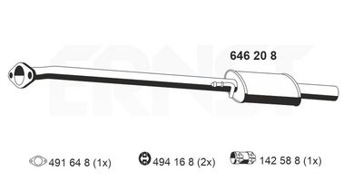 MITTELSCHALLDäMPFER ERNST 646208
