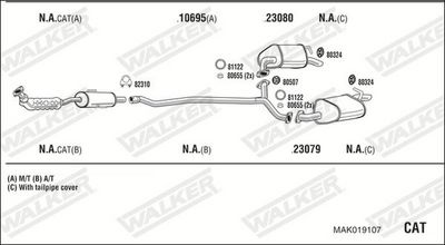 Изпускателна система WALKER MAK019107
