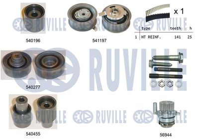 Водяной насос + комплект зубчатого ремня RUVILLE 5500591 для SEAT INCA