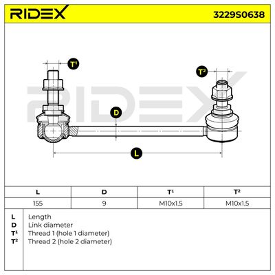 биалета RIDEX 3229S0638