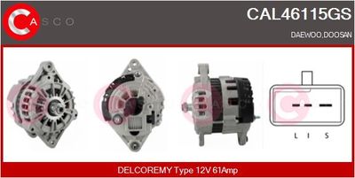 Генератор CASCO CAL46115GS для DAEWOO ESPERO