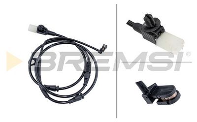 Warning contact, brake pad wear