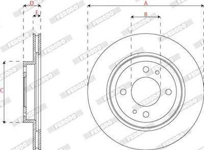 BREMSSCHEIBE FERODO DDF2815C 2