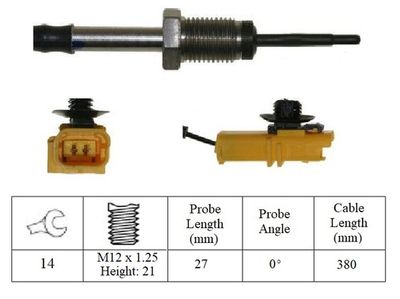 czujnik, temperatura spalin LUCAS LGS7042