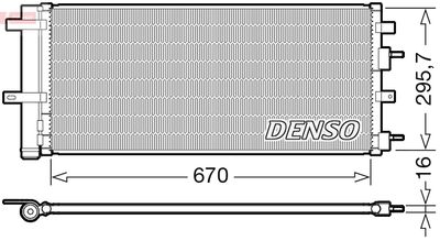 Конденсатор, кондиционер DENSO DCN10053 для FORD USA EDGE