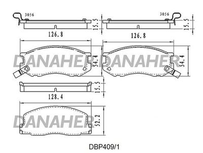 DANAHER DBP409/1 Тормозные колодки и сигнализаторы для TOYOTA LITEACE Wagon (YM2_, CM2_, KM2_) 1.8 D (CM20_) DANAHER DBP409/1 Тормозные колодки и сигнализаторы для TOYOTA LITEACE Wagon (YM2_, CM2_, KM2_) 1.8 D (CM20_)