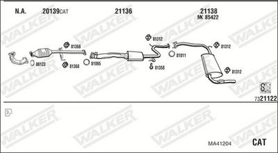 Изпускателна система WALKER MA41204