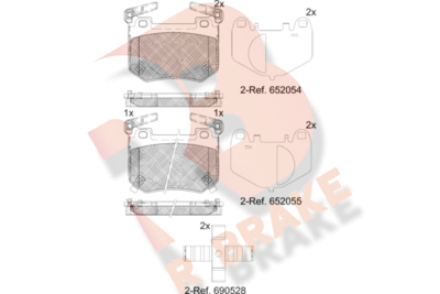 Комплект тормозных колодок, дисковый тормоз R BRAKE RB2396 для GENESIS G70