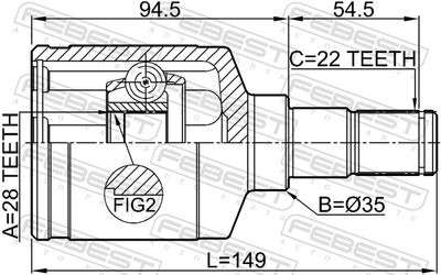 SET ARTICULATIE PLANETARA FEBEST 0711RS413LH 1