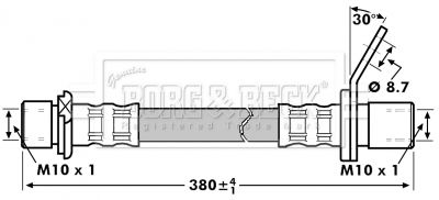 Brake Hose Borg & Beck BBH7219