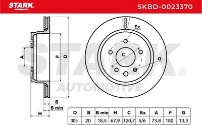 спирачен диск STARK SKBD-0023370
