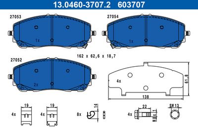 Remblokken set Voor , past: TOYOTA C-HR 2.0H 10.23-