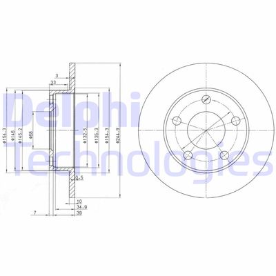 Bromsskiva DELPHI BG2520