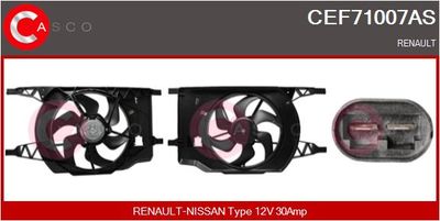 CASCO CEF71007AS Вентилятор системы охлаждения двигателя для RENAULT LAGUNA II (BG0/1_) 1.9 dCi (BG08, BG0G) CASCO CEF71007AS Вентилятор системы охлаждения двигателя для RENAULT LAGUNA II (BG0/1_) 1.9 dCi (BG08, BG0G)