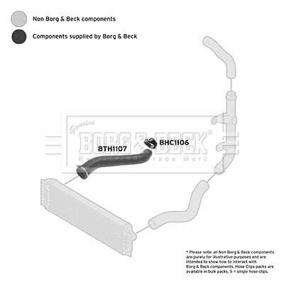 Charge Air Hose Borg & Beck BTH1107