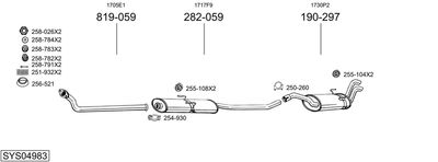 SISTEM DE ESAPAMENT BOSAL SYS04983