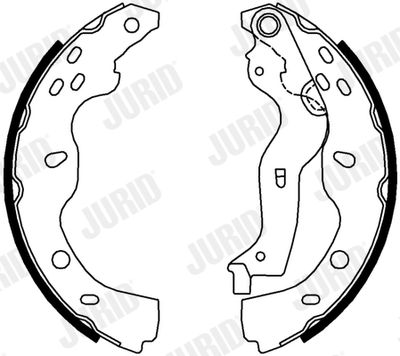 JURID 362473J Ремкомплект барабанных колодок  для FIAT SEDICI (Фиат Седики)