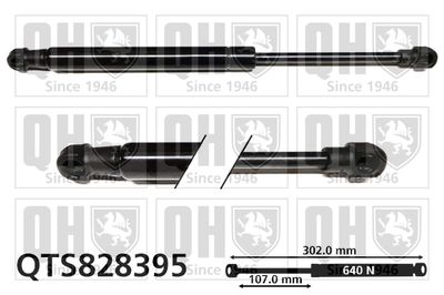 Газовая пружина, крышка багажник QUINTON HAZELL QTS828395 для RENAULT FLUENCE