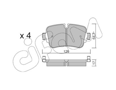 Комплект тормозных колодок, дисковый тормоз CIFAM 822-1130-0 для VW TOUAREG