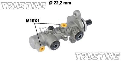 Главный тормозной цилиндр TRUSTING PF952 для KIA RIO